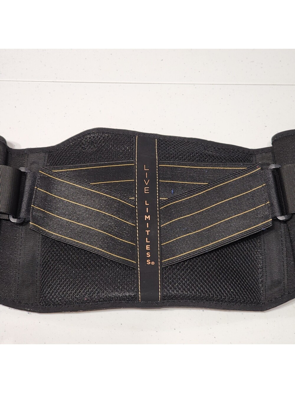 Copper Fit Lumbar Support Belt Adjustable Compression Black